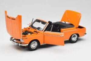 BMW 1600 Kabrió Narancssárga Minichamps 1:18 100021030-O Fém – 2. kép a 8-ből