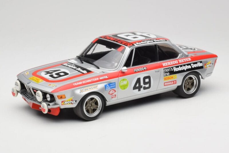 BMW 2800 CS E9 #49 Team Schnitzer G. Herzog / H. Heyer 24 Hours of Spa 1972 Minichamps 1:18 155722749 Fém