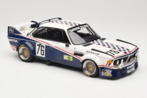 BMW 3.0 CSL E9 Garage Du Bac #76 P. Depnic / H. Coulon 24 Hours of Le Mans 1977 Minichamps 1:18 155772576 Fém – 4. kép a 6-ből
