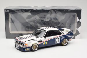 BMW 3.0 CSL E9 Garage Du Bac #76 P. Depnic / H. Coulon 24 Hours of Le Mans 1977 Minichamps 1:18 155772576 Fém – 6. kép a 6-ből
