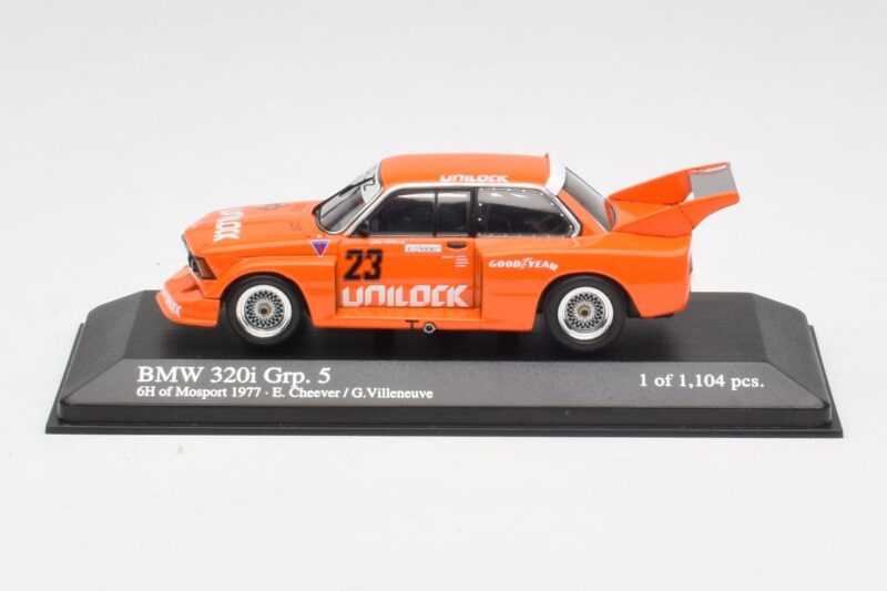 BMW 320i Group 5 #23 E. Cheever / G. Villeneuve 6 Hours of Mosport Class Winners 1977 Damaged Spoiler Minichamps 1:43 4007723