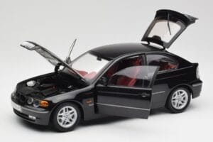 BMW 325Ti Compact E46 Fekete Kyosho 1:18 80430024440 Fém – 2. kép a 7-ből