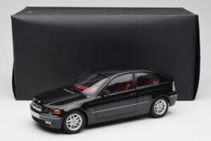 BMW 325Ti Compact E46 Fekete Kyosho 1:18 80430024440 Fém – 7. kép a 7-ből