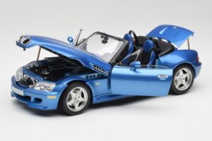 BMW Z3 E36 M Roadster Estoril Blue Bburago 1:18 3349-M1 Fém – 2. kép a 8-ből