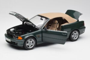 BMW 3 E46 Kabrió Zöld Kyosho 1:18 80430009757 Fém – 2. kép a 8-ből