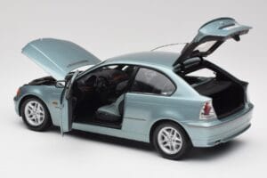 BMW 325Ti E46 Compact Világoskék Metál Kyosho 1:18 80430024439 Fém – 5. kép a 8-ből