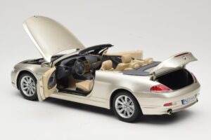 BMW 6 Series E64 Cabriolet Mineral Silver Metallic Kyosho 1:18 80430153437 Fém – 6. kép a 9-ből