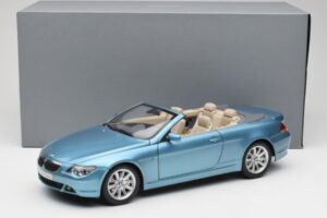 BMW 6 E64 Kabrió Világoskék Kyosho 1:18 80430153440 Fém – 8. kép a 8-ből
