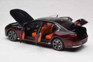 BMW i7 G70 Black & Red Metallic Minichamps 1:18 110023201 Fém – 5. kép a 8-ből