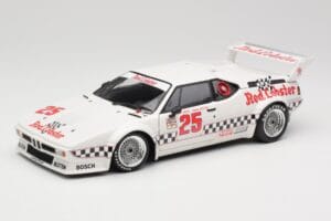 BMW M1 #25 Red Lobster D. Cowart / K. Miller LA Times GP Riverside 1981 Minichamps 1:18 180812925 Fém