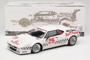 BMW M1 #25 Red Lobster D. Cowart / K. Miller LA Times GP Riverside 1981 Minichamps 1:18 180812925 Fém – 8. kép a 8-ből