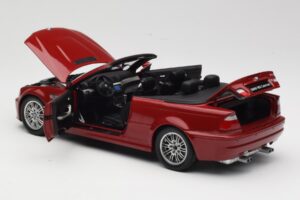 BMW M3 E46 Kabrió Piros Kyosho 1:18 08505R Fém – 5. kép a 8-ből