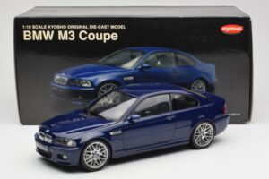 BMW M3 E46 Kék Kyosho 1:18 08503BL Fém – 8. kép a 8-ből