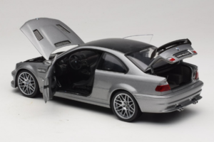BMW M3 E46 GTR Street Ezüstszürke Kyosho 1:18 08507S Fém – 5. kép a 8-ből