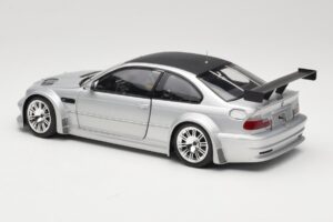 BMW M3 E46 GTR Street Ezüst With Carbon Roof Minichamps 1:18 100012102 Fém – 7. kép a 8-ből