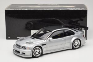 BMW M3 E46 GTR Street Ezüst With Carbon Roof Minichamps 1:18 100012102 Fém – 8. kép a 8-ből