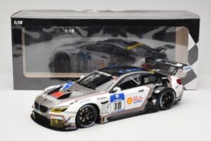 BMW M6 GT3 F13 #18 Schubert Motorsport A. Farfus / J. Krohn 24h Nurburgring 2016 Minichamps 1:18 155162618 Fém – 6. kép a 6-ből