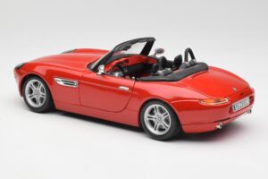 BMW Z8 E52 Piros Metál Bburago 1:18 18-12032 Fém – 7. kép a 8-ből