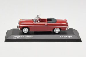 Borgward Isabella Kabrió Piros Minichamps 1:43 400096060 Fém