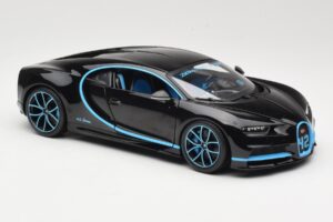 Bugatti Chiron Fekete & Kék Bburago 1:18 18-11040BK Fém – 6. kép a 8-ből