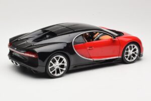 Bugatti Chiron Fekete & Piros Bburago 1:18 18-11040 Fém – 3. kép a 8-ből