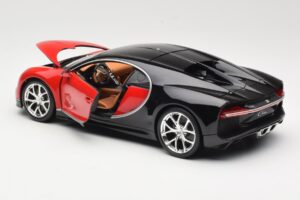 Bugatti Chiron Fekete & Piros Bburago 1:18 18-11040 Fém – 5. kép a 8-ből