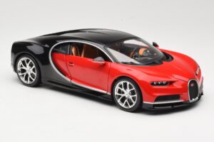 Bugatti Chiron Fekete & Piros Bburago 1:18 18-11040 Fém – 6. kép a 8-ből