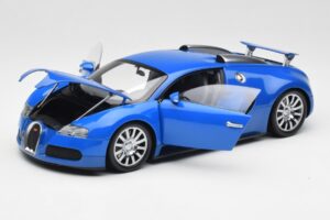 Bugatti Veyron Világoskék Sötétkék Minichamps 1:18 100110821 Fém – 2. kép a 8-ből