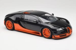 Bugatti Veyron Super Sport World Record Edition Carbon & Orange Minichamps 1:18 100110840 Fém – 6. kép a 8-ből