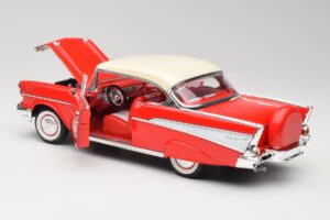 Chevrolet Bel Air Matador Piros & India Elefántcsont Road Legends 1:18 92109 Fém – 5. kép a 8-ből