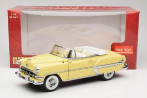 Chevrolet Bel Air Kabrió Sárga Sun Star 1:18 1712 Fém – 8. kép a 8-ből