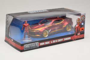 Chevrolet Camaro Iron Man Figurával Metals Diecast 1:24 99724 Fém – 2. kép a 3-ből