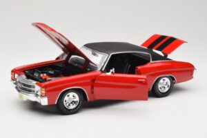 Chevrolet Chevelle SS 454 Piros Maisto 1:18 531892 Fém – 2. kép a 8-ből