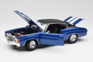 Chevrolet Chevelle SS 454 Kék Maisto 1:18 531886 Fém – 2. kép a 8-ből