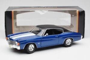 Chevrolet Chevelle SS 454 Kék Maisto 1:18 531886 Fém – 8. kép a 8-ből