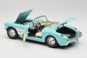 Chevrolet Corvette C1 Kék & Fehér Bburago 1:18 3024-M2 Fém – 5. kép a 8-ből