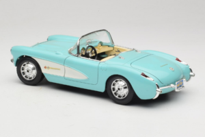 Chevrolet Corvette C1 Kék & Fehér Bburago 1:18 3024-M2 Fém – 7. kép a 8-ből