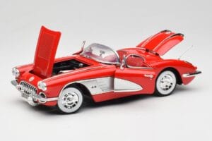 Chevrolet Corvette C1 Piros Motormax 1:18 73100TC Fém – 2. kép a 8-ből