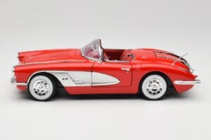 Chevrolet Corvette C1 Piros Motormax 1:18 73100TC Fém – 4. kép a 8-ből