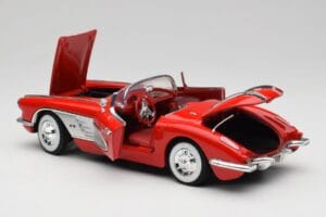 Chevrolet Corvette C1 Piros Motormax 1:18 73100TC Fém – 5. kép a 8-ből