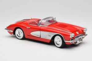 Chevrolet Corvette C1 Piros Motormax 1:18 73100TC Fém – 6. kép a 8-ből