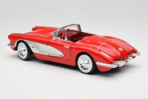 Chevrolet Corvette C1 Piros Motormax 1:18 73100TC Fém – 7. kép a 8-ből