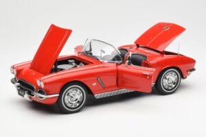 Chevrolet Corvette C1 Kabrió Roman Piros AUTOart 1:18 71102 Fém – 2. kép a 8-ből