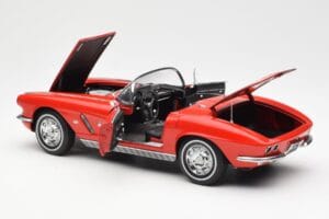 Chevrolet Corvette C1 Kabrió Roman Piros AUTOart 1:18 71102 Fém – 5. kép a 8-ből