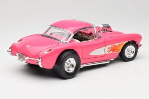 Chevrolet Corvette C1 Gasser Rózsaszín Road Legends 1:18 92019-R1 Fém – 3. kép a 8-ből