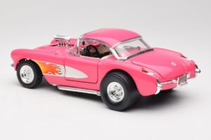 Chevrolet Corvette C1 Gasser Rózsaszín Road Legends 1:18 92019-R1 Fém – 7. kép a 8-ből