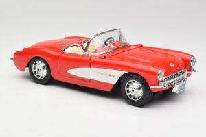 Chevrolet Corvette C1 Roadster Piros Bburago 1:18 3024 Fém – 6. kép a 8-ből