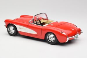 Chevrolet Corvette C1 Roadster Piros Bburago 1:18 3024 Fém – 7. kép a 8-ből