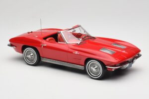 Chevrolet Corvette C2 Sting Ray Kabrió Riverside Red Norev 1:18 189056 Fém – 4. kép a 6-ből