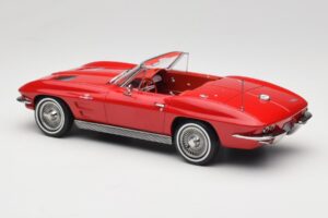Chevrolet Corvette C2 Sting Ray Kabrió Riverside Red Norev 1:18 189056 Fém – 5. kép a 6-ből